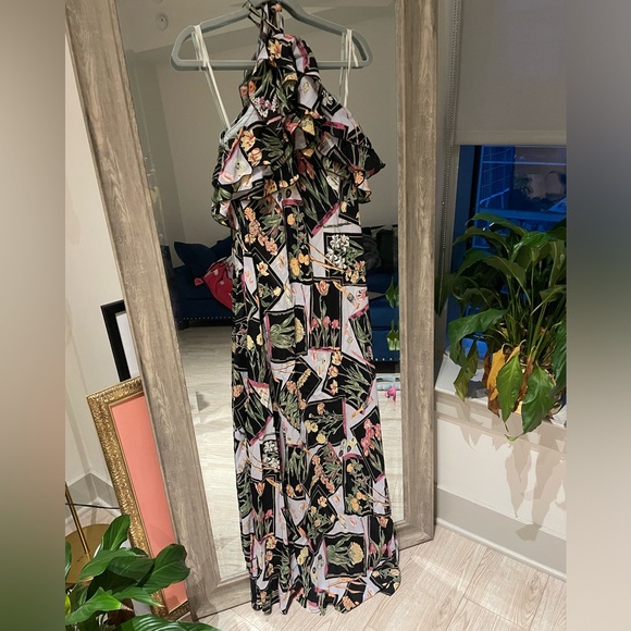 REINVINTAGE Ruffle Top Halter Maxi Dress - Picture 1 of 6